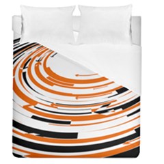 Hole Black Orange Arrow Duvet Cover (queen Size) by Mariart