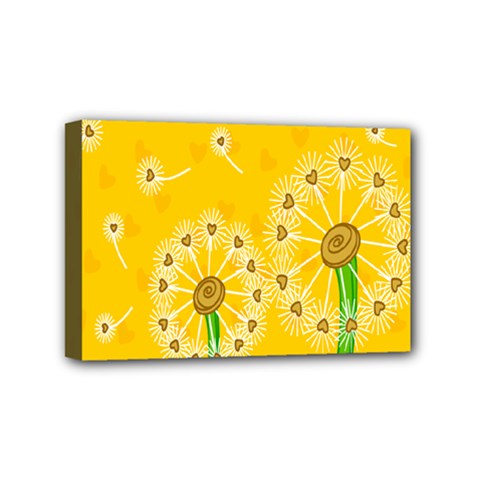 Leaf Flower Floral Sakura Love Heart Yellow Orange White Green Mini Canvas 6  X 4 