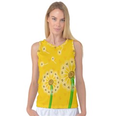 Leaf Flower Floral Sakura Love Heart Yellow Orange White Green Women s Basketball Tank Top by Mariart