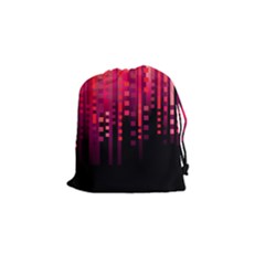 Line Vertical Plaid Light Black Red Purple Pink Sexy Drawstring Pouches (small)  by Mariart