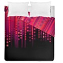 Line Vertical Plaid Light Black Red Purple Pink Sexy Duvet Cover Double Side (Queen Size) View1