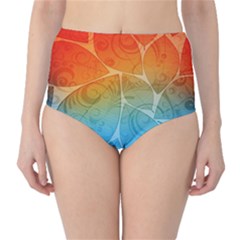 Leaf Color Sam Rainbow High-waist Bikini Bottoms by Mariart