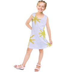 Line Painting Yellow Star Kids  Tunic Dress by Mariart