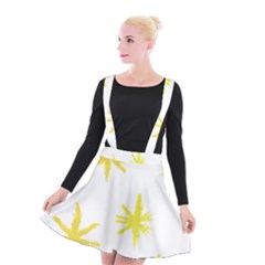 Line Painting Yellow Star Suspender Skater Skirt by Mariart