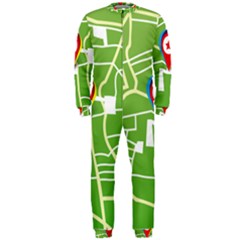 Map Street Star Location Onepiece Jumpsuit (men)  by Mariart