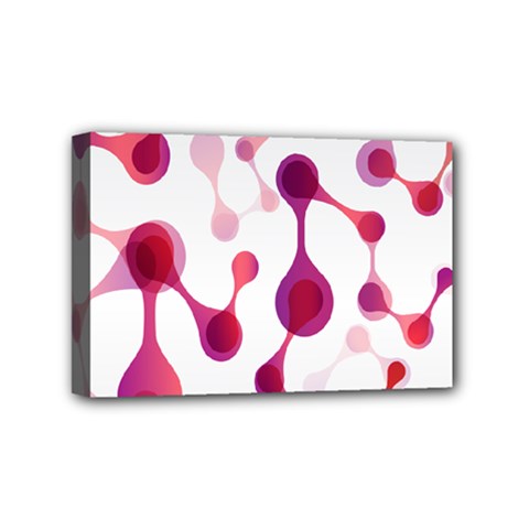 Molecular New Pink Purple Mini Canvas 6  X 4 
