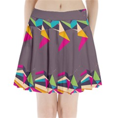 Origami Bird Japans Papper Pleated Mini Skirt by Mariart