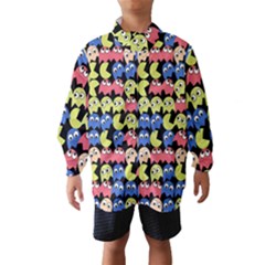 Pacman Seamless Generated Monster Eat Hungry Eye Mask Face Color Rainbow Wind Breaker (kids)