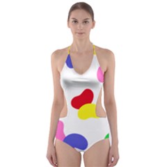 Seed Beans Color Rainbow Cut-out One Piece Swimsuit by Mariart