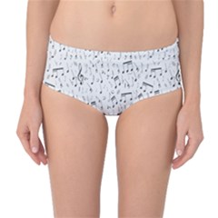 Musical Notes Song Mid-waist Bikini Bottoms