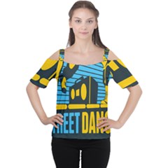 Street Dance R&b Music Women s Cutout Shoulder Tee