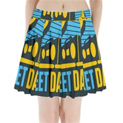 Street Dance R&b Music Pleated Mini Skirt