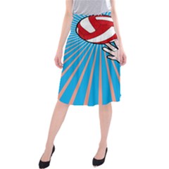Volly Ball Sport Game Player Midi Beach Skirt