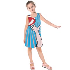 Volly Ball Sport Game Player Kids  Sleeveless Dress