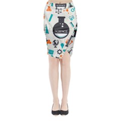 Science Chemistry Physics Midi Wrap Pencil Skirt by Mariart