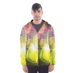 Plaid Star Light Color Rainbow Yellow Purple Pink Gold Blue Hooded Wind Breaker (men) by Mariart