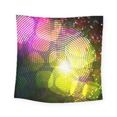 Plaid Star Light Color Rainbow Yellow Purple Pink Gold Blue Square Tapestry (small)