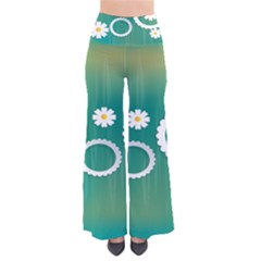 Sunflower Sakura Flower Floral Circle Green Pants