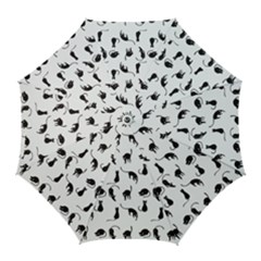 Black Cats Pattern Golf Umbrellas by Valentinaart