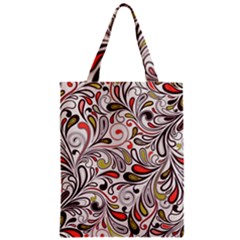 Colorful Abstract Floral Background Zipper Classic Tote Bag by TastefulDesigns