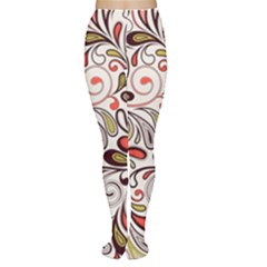 Colorful Abstract Floral Background Women s Tights by TastefulDesigns