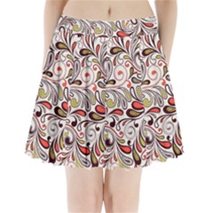 Colorful Abstract Floral Background Pleated Mini Skirt