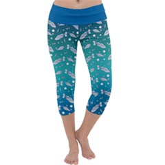 Under The Sea Paisley Capri Yoga Leggings by emilyzragz