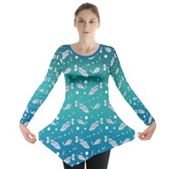 Under The Sea Paisley Long Sleeve Tunic  by emilyzragz