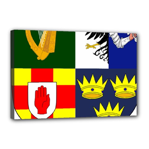 Arms of Four Provinces of Ireland  Canvas 18  x 12 