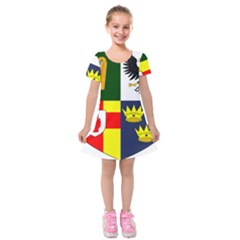 Arms of Four Provinces of Ireland  Kids  Short Sleeve Velvet Dress