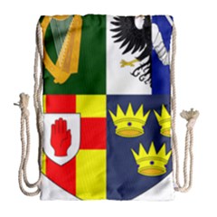 Arms Of Four Provinces Of Ireland  Drawstring Bag (large) by abbeyz71