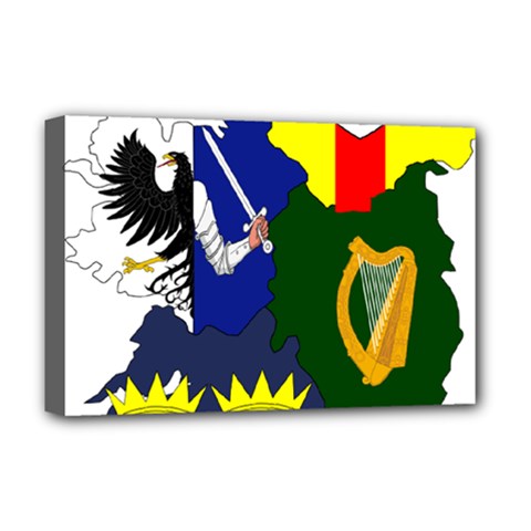 Flag Map Of Provinces Of Ireland Deluxe Canvas 18  X 12   by abbeyz71