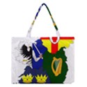 Flag Map of Provinces of Ireland  Medium Tote Bag View1