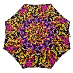 Purple Yellow Flower Plant Straight Umbrellas