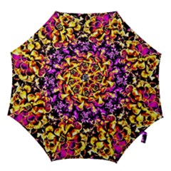 Purple Yellow Flower Plant Hook Handle Umbrellas (Large)