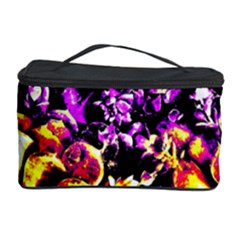 Purple Yellow Flower Plant Cosmetic Storage Case