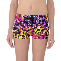 Purple Yellow Flower Plant Reversible Bikini Bottoms