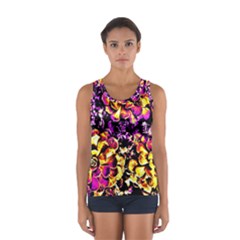 Purple Yellow Flower Plant Women s Sport Tank Top 