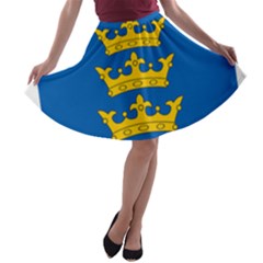 Banner Of Lordship Of Ireland (1177-1542) A-line Skater Skirt by abbeyz71
