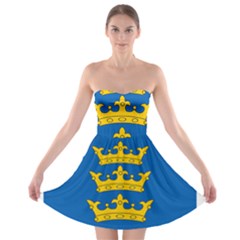 Banner Of Lordship Of Ireland (1177-1542) Strapless Bra Top Dress