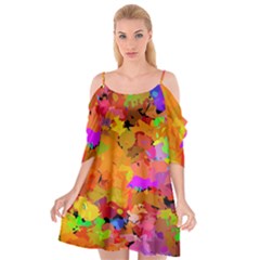 Colorful Shapes      Cutout Spaghetti Strap Chiffon Dress by LalyLauraFLM