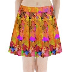 Colorful Shapes         Pleated Mini Mesh Skirt