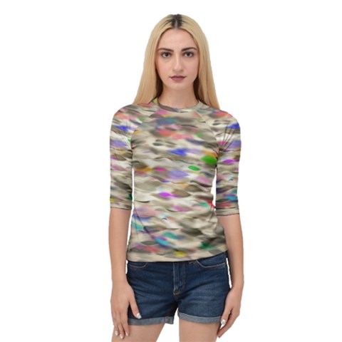 Colorful Watercolors     Women s Quarter Sleeve Raglan Tee by LalyLauraFLM