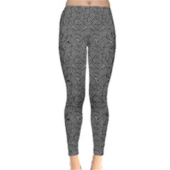 Modern Intricate Optical Pattern Classic Winter Leggings by dflcprintsclothing