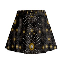 Lace Of Pearls In The Earth Galaxy Pop Art Mini Flare Skirt by pepitasart