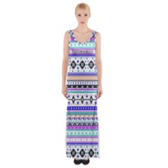 Modern Tribal 1 Maxi Thigh Split Dress