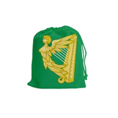 The Green Harp Flag Of Ireland (1642-1916) Drawstring Pouches (medium)  by abbeyz71