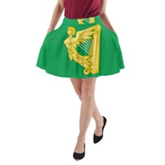 The Green Harp Flag Of Ireland (1642-1916) A-line Pocket Skirt by abbeyz71