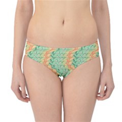 Emerald And Salmon Pattern Hipster Bikini Bottoms