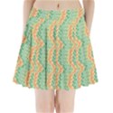 Emerald And Salmon Pattern Pleated Mini Skirt View1